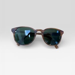 Warby Parker Waller retro green tint polarized sunglasses
